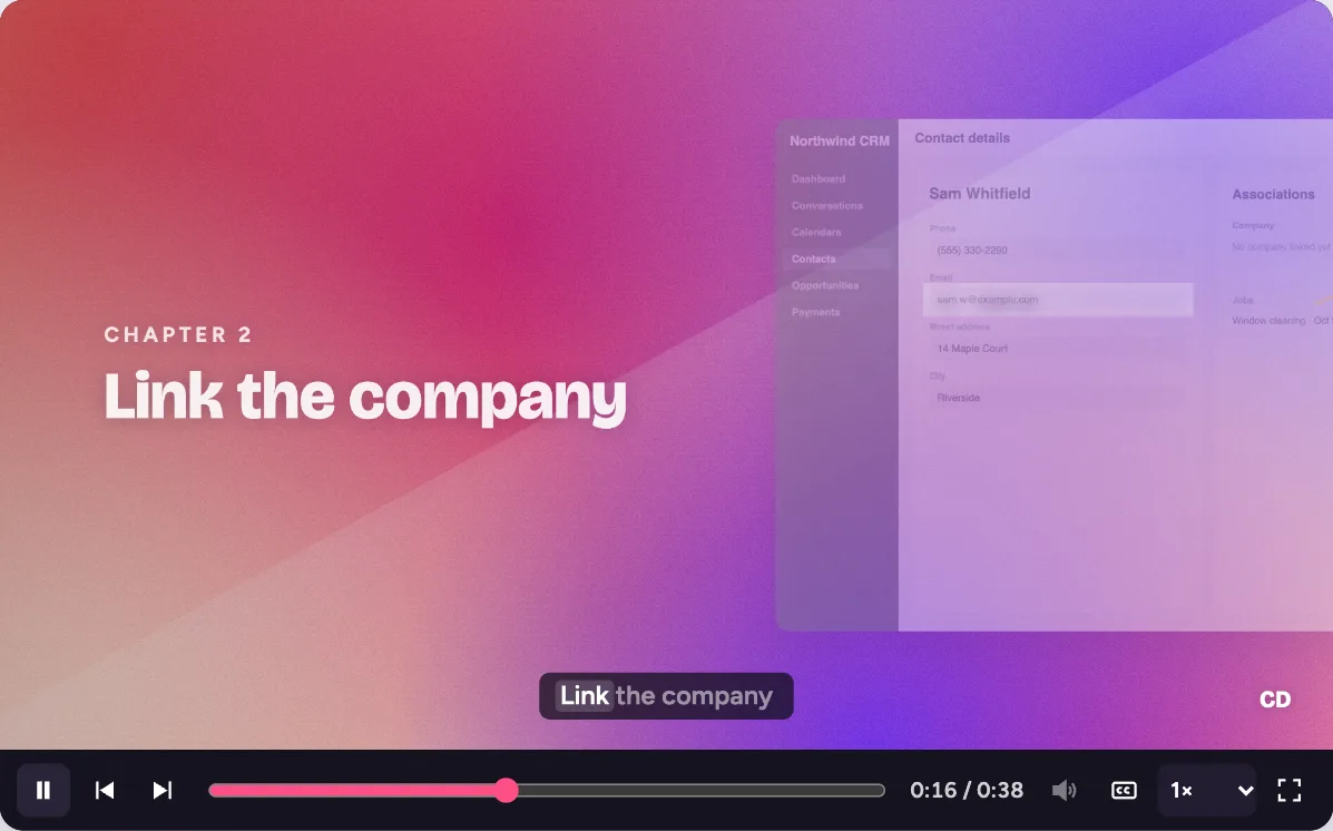 GuideCreator: a voiceover and captions, written once