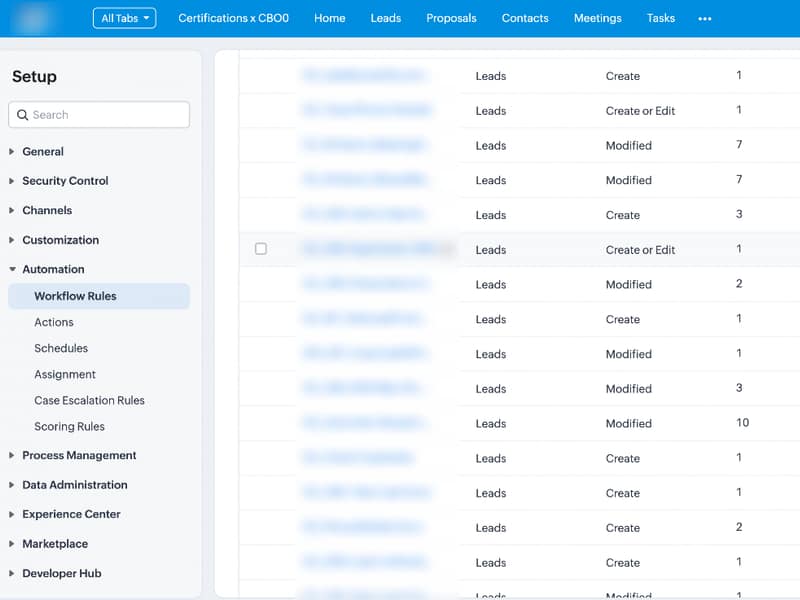 Zoho CRM Automation built in Zoho CRM by Lucia Anilao