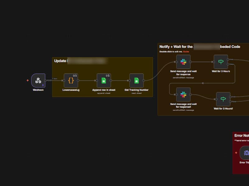 Landing Page Creation Flow built in n8n by Lucia Anilao