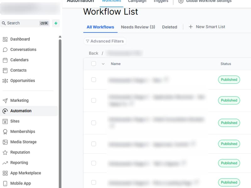 Partner Onboarding Workflow built in GoHighLevel by Lucia Anilao