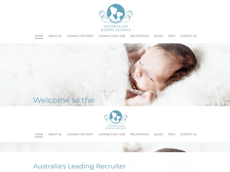 australiannannyagency.com.au website Joomla design by Lucia Anilao