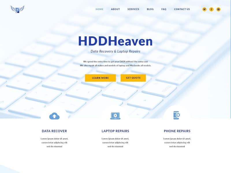 hddheaven.com.au website Joomla design by Lucia Anilao