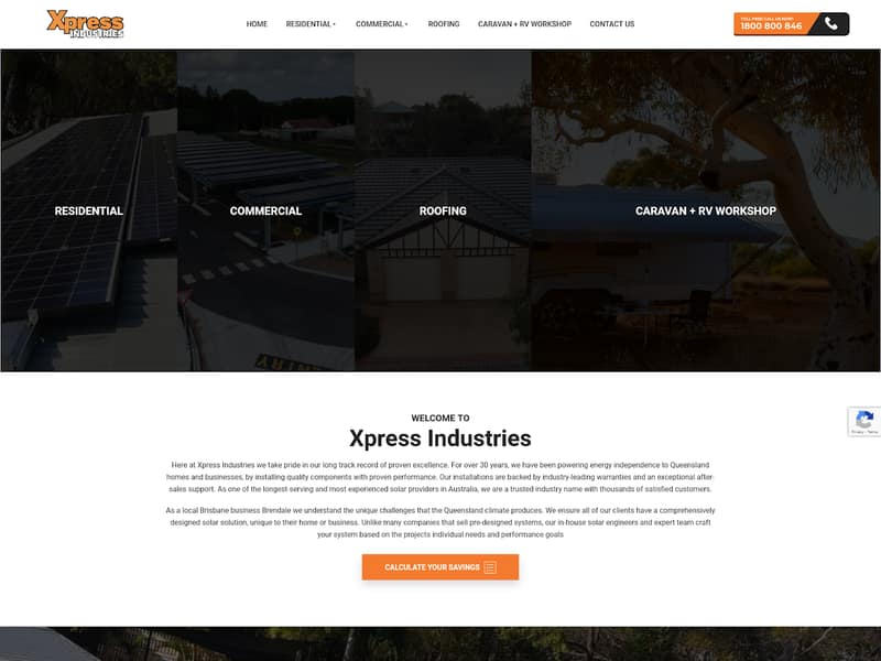 xpressindustries.com.au website Joomla design by Lucia Anilao