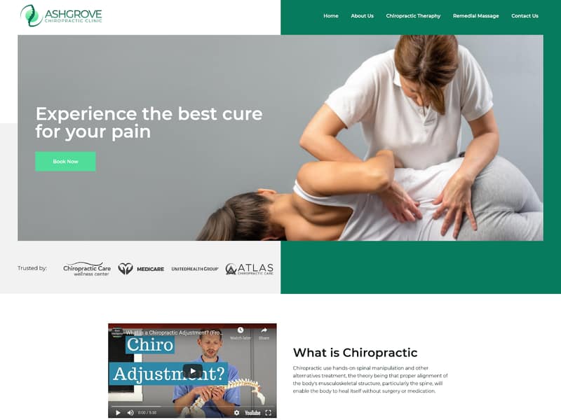 ashgrovechiro.com.au website Joomla design by Lucia Anilao