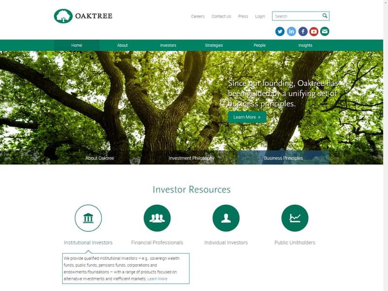 oaktreecapital.com website Joomla design by Lucia Anilao