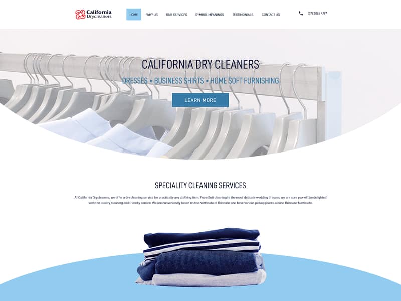 californiadrycleaners.com.au website Joomla design by Lucia Anilao