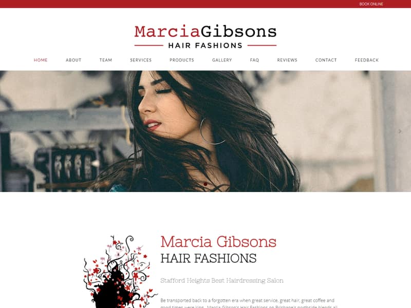 marciagibsons.com.au website Joomla design by Lucia Anilao