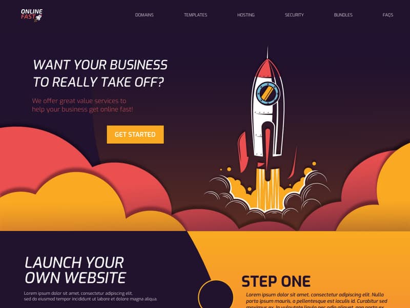 onlinefast.com.au website Joomla design by Lucia Anilao