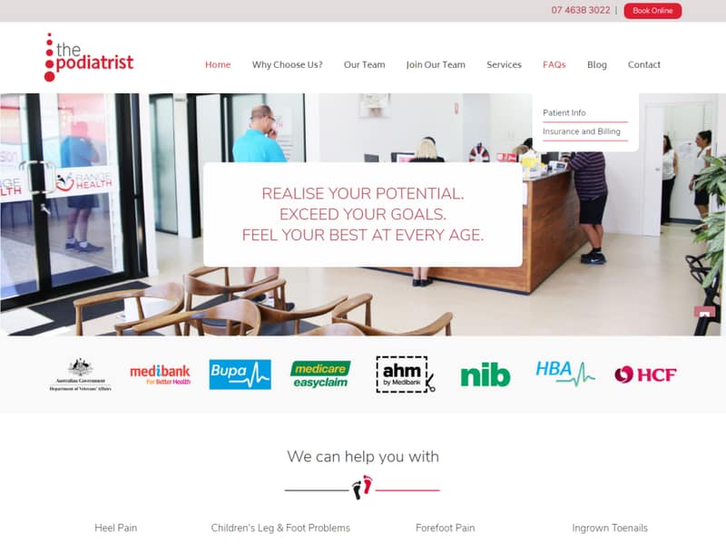 thepodiatrist.com.au website Joomla design by Lucia Anilao
