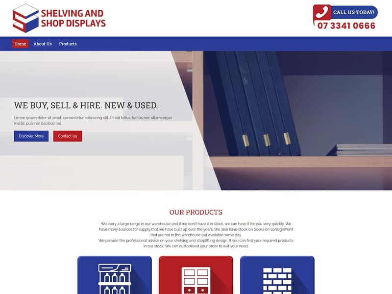shelvingshopdisplays.com.au website Joomla design by Lucia Anilao
