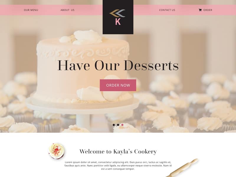 kaylascookery.com.au website Joomla design by Lucia Anilao