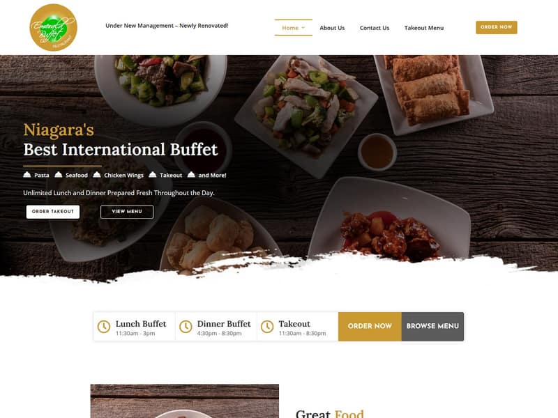 emeraldbuffet.ca website WordPress design by Lucia Anilao