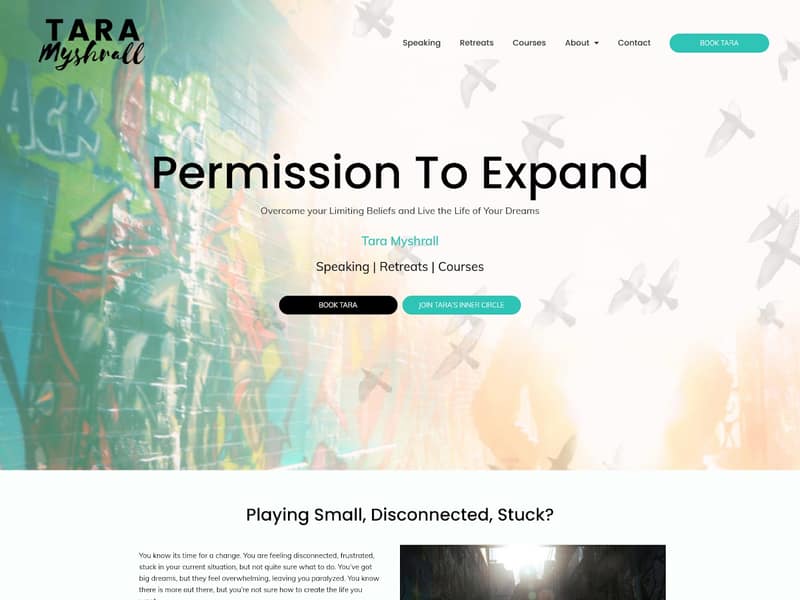 taramyshrall.com website WordPress design by Lucia Anilao