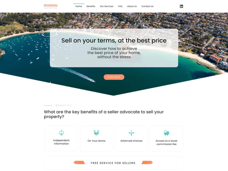 Mosman Seller Advocate website WordPress design by Lucia Anilao