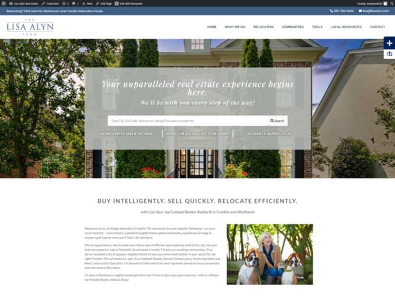 lisaalyn.com website WordPress design by Lucia Anilao