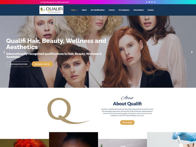 qualifi.net website WordPress design by Lucia Anilao