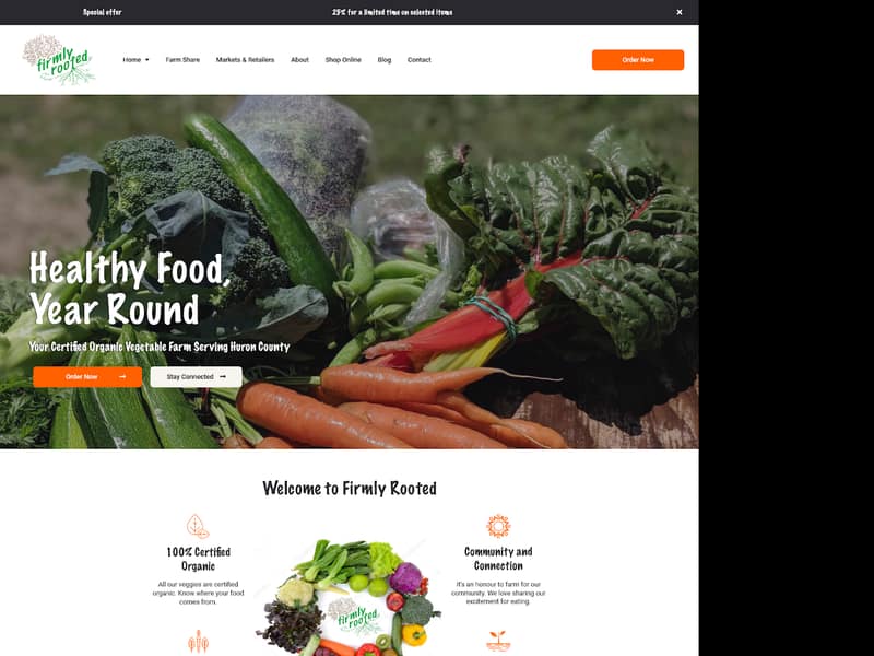firmlyrooted.ca website WordPress design by Lucia Anilao
