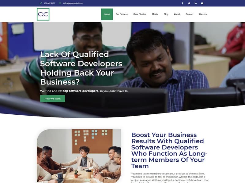 ecgroup-intl.com website WordPress design by Lucia Anilao