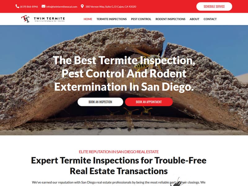 twintermitesocal.com website WordPress design by Lucia Anilao