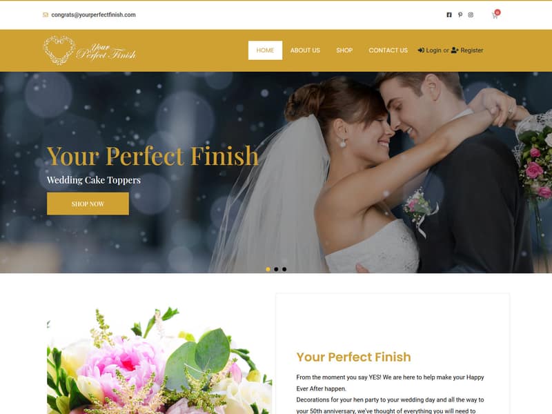 yourperfectfinish.com website WordPress design by Lucia Anilao