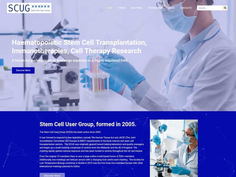 stemcellusergroup.com website WordPress design by Lucia Anilao